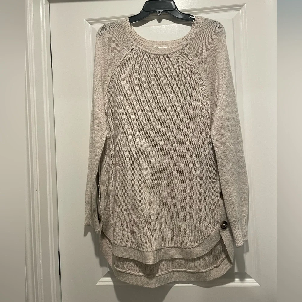 RD Style Women's Beige Crew Neck Sweater - Picture 1 of 5